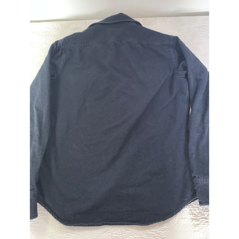 Taylor Stitch Yosemite Chamois Shirt Mens 40 Medium Black Heavyweight Flannel - Picture 7 of 8